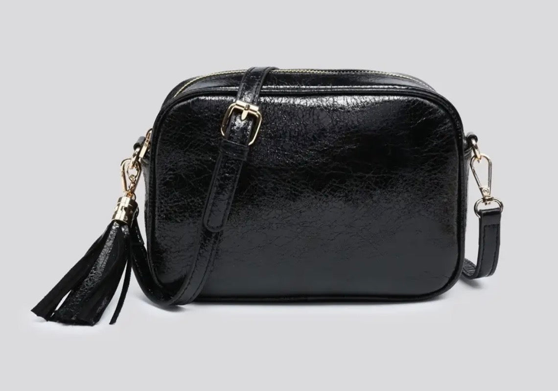 Faux leather camera bag