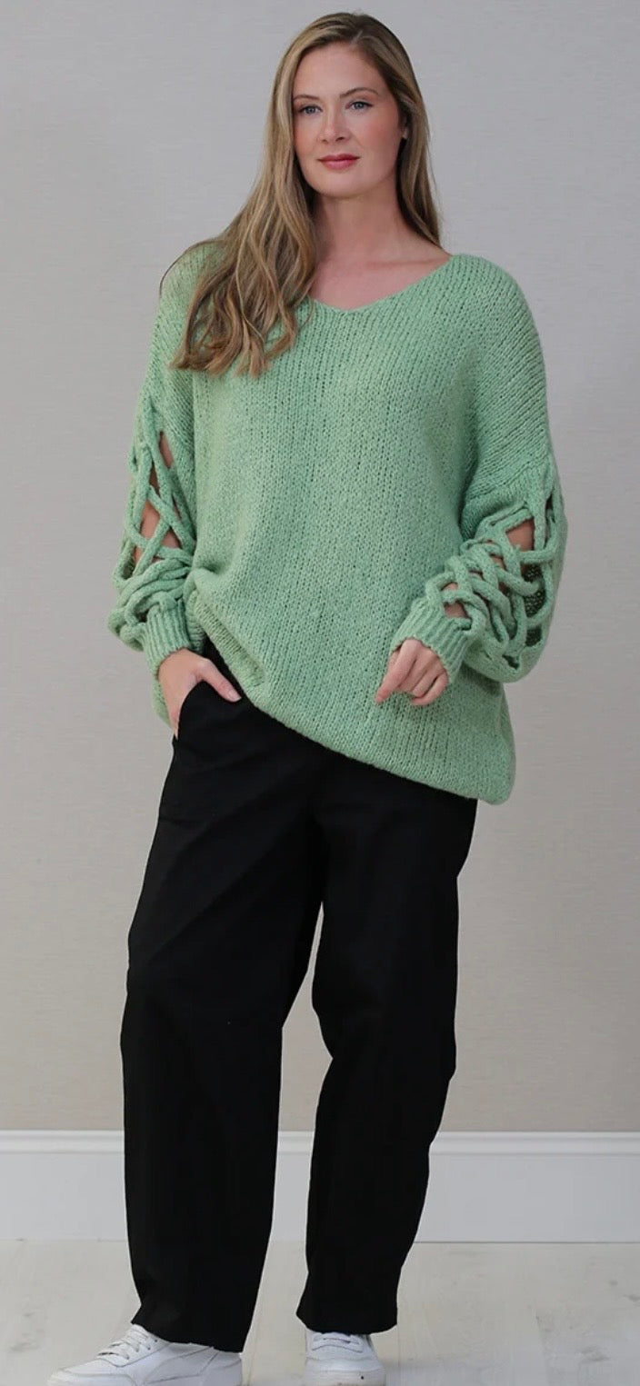 Plus Size Baggy Solid Woolen Jumper 16/20