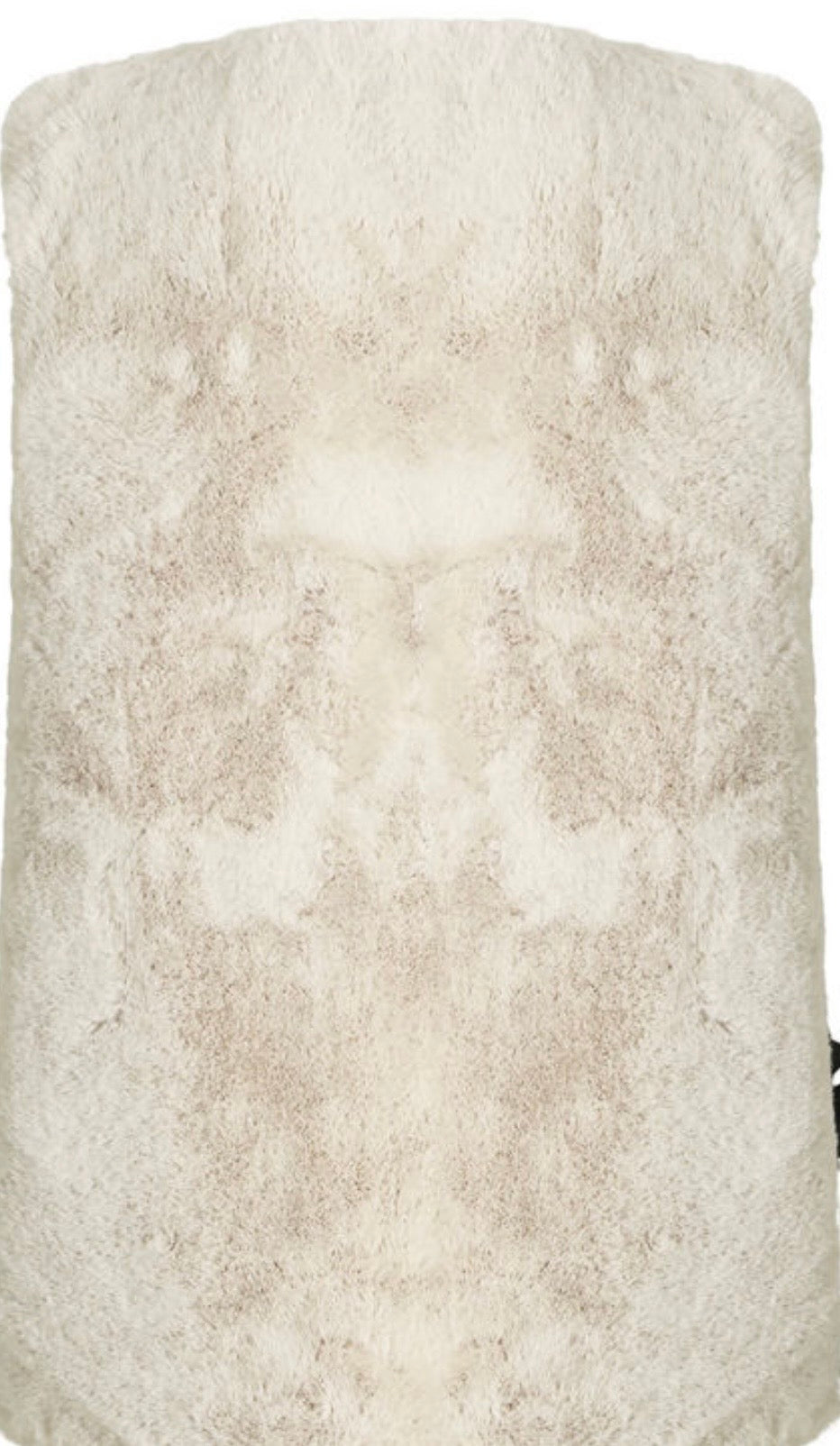 Cream Ribbon side tie Fur Gilet