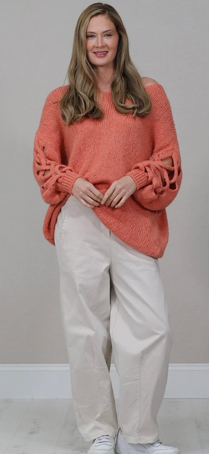 Plus Size Baggy Solid Woolen Jumper 16/20