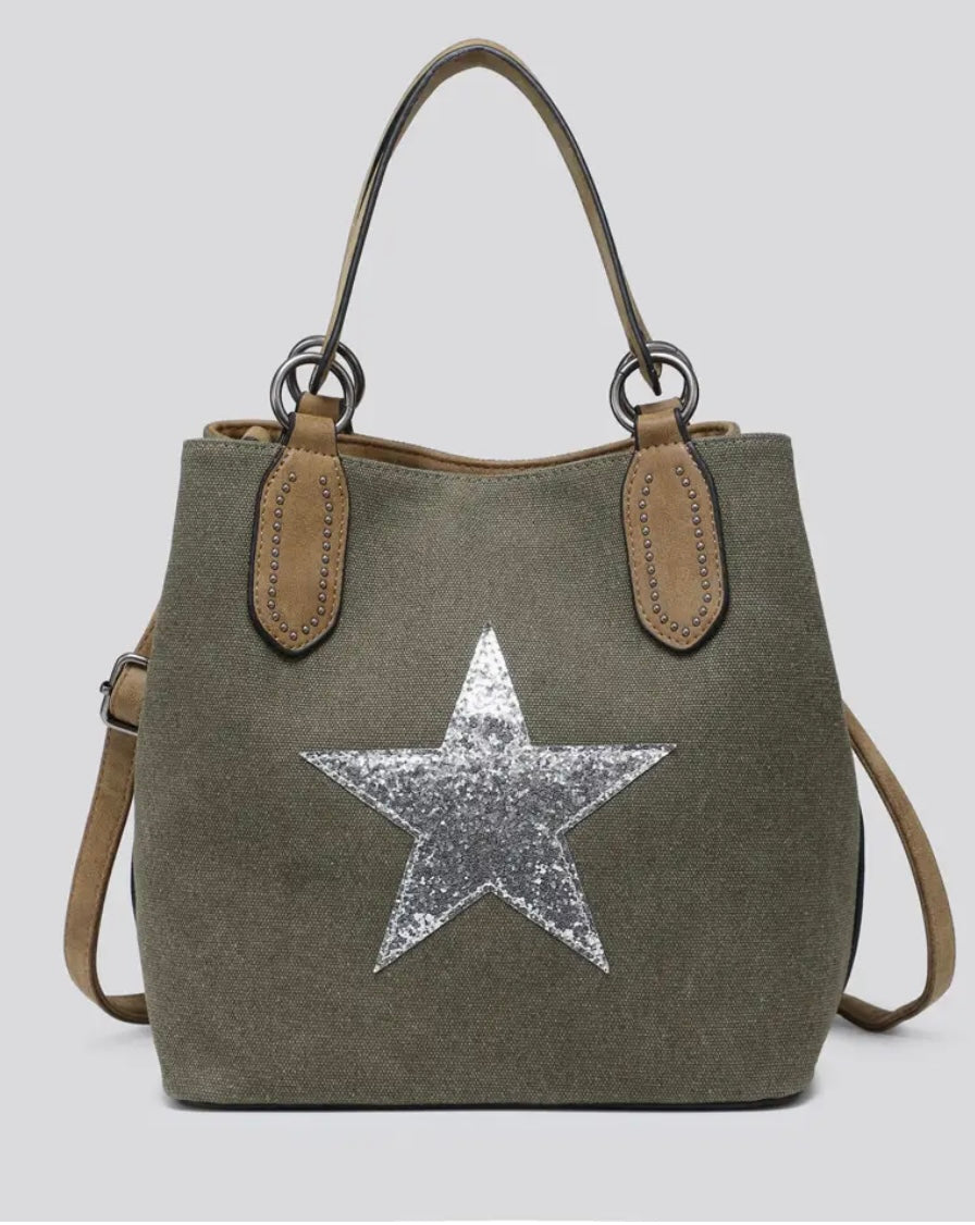 Canvas Star Tote Bag