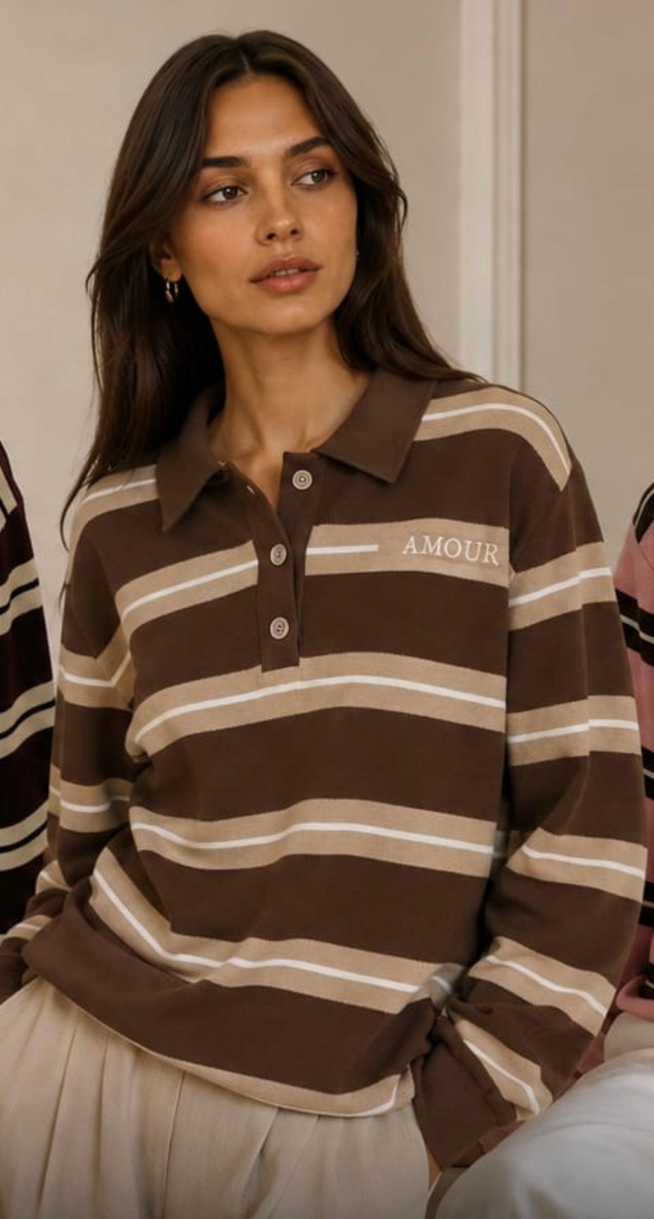 Amour stripe knit jumper