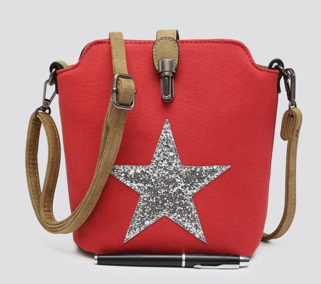 Mini Canvas Crossbody Star Bag